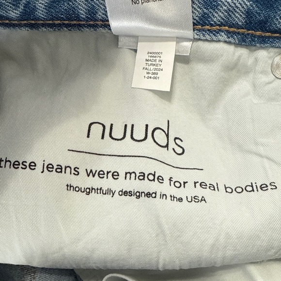 Nuuds Jeans Light Wash Distressed Denim Size 31 Straight Leg Button Fly - Picture 8 of 9